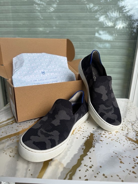 Rothy's Shoes - Rothy’s The Original Slip-On Grey‎ Black Camo Sneakers